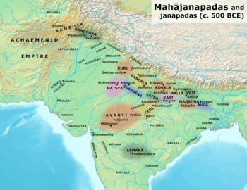 Kingdom of Magadha and other Mahajanapadas during the Second Urbanization.