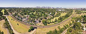 Melbourne Zoo aerial panorama