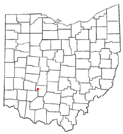Location of Milledgeville, Ohio