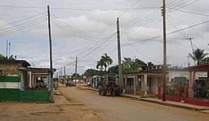 A rural road near town's centre