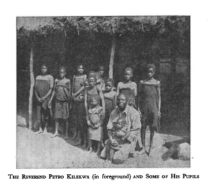 Petro Kilekwa and pupils