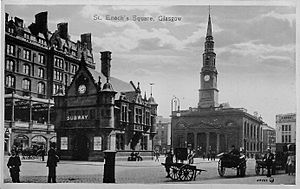 St Enoch Square postcard around 1890