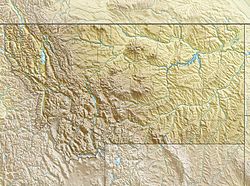 Location of Lake Jordan in Montana, USA.