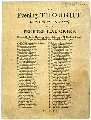 An Evening Thought - Jupiter Hammon - 1761