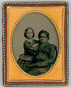 An ambrotype of two children
