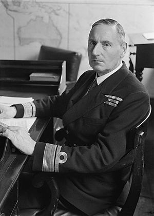 Assistant Chief of Naval Staff. March 1944, Admiralty, Rear Admiral Reginald Maxwell Servaes, Cbe, Assistant Chief of Naval Staff, in His Office at the Admiralty. A22630.jpg