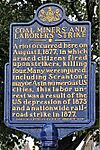 Coal Miners' and Laborers' Strike, Pennsylvania state historical marker.jpg