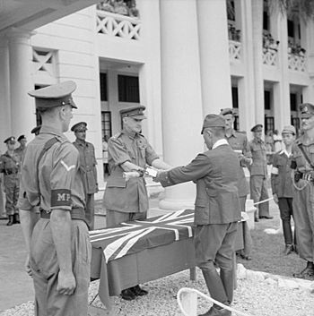 The Empire of Japan surrendered to the British Empire in Kuala Lumpur in 1945.
