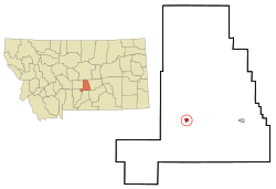 Location of Ryegate, Montana