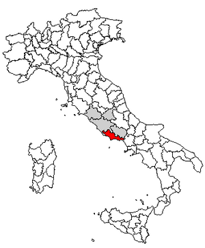 Location of Province of Latina