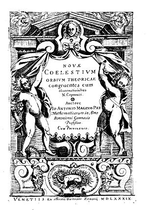 Magini, Giovanni Antonio – Novae coelestium orbium theoricae congruentes cum observationibus N. Copernici, 1589 – BEIC 120921
