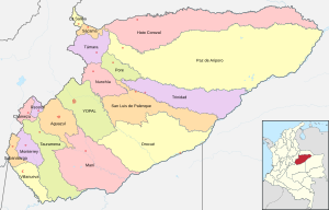 Mapa de Casanare (político)