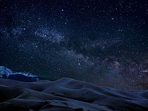 Milky Way over dunes in Great Sand Dunes National Park, Colorado, United States