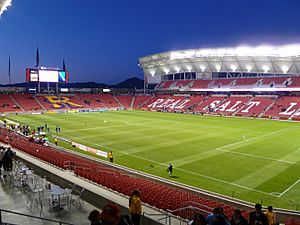 Rio Tinto Stadium home of Real Salt Lake is located in Sandy, UT