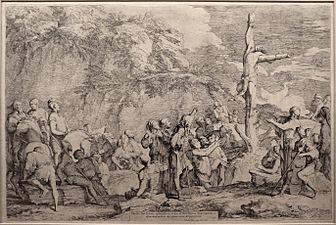 Salvator rosa, la crocifissione di policrate, 1662 ca