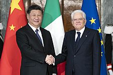 Sergio Mattarella and Xi Jinping 2019
