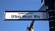 W. Bridge St. (Dublin, Ohio) - renamed Honorary Urban Meyer Way