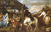 Adoración de los Reyes Magos, de Tiziano (Museo del Prado)