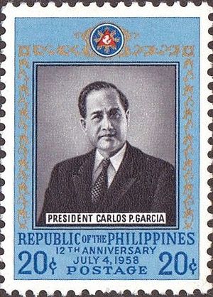 Carlos P. Garcia 1958 stamp of the Philippines