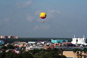 Downtown Disney - Characters in Flight panorama - retouched