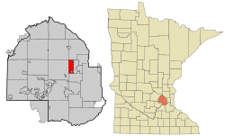 Location of the city of New Hopewithin Hennepin County, Minnesota