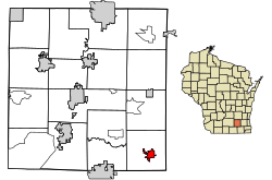 Location of Palmyra in Jefferson County, Wisconsin.
