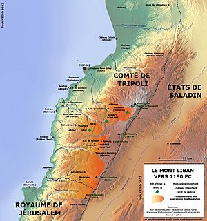 Liban des Croisades vers 1180 EC