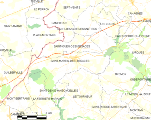 Map commune FR insee code 14629