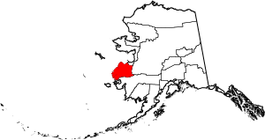 Map of Alaska highlighting Kusilvak Census Area