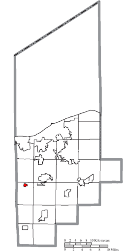 Location of Kipton in Lorain County