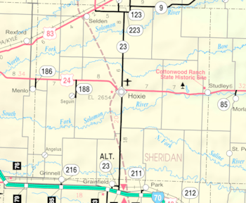 Map of Sheridan Co, Ks, USA