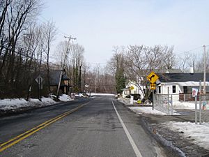 Center of Perrineville from westbound CR 1