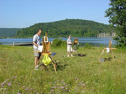 Plein Air Painters at Long Pond, Ringwood, NJ