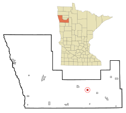 Location of Erskine, Minnesota