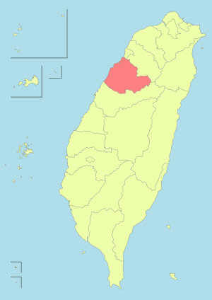 Taiwan ROC political division map Miaoli County
