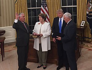 Tillerson sworn in