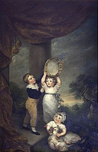 Anne Margaret Coke, Thomas William Anson (1795–1854), Anne Margaret Anson (1796–1882), and George Anson (1797–1857), as Children , Shugborough Hall