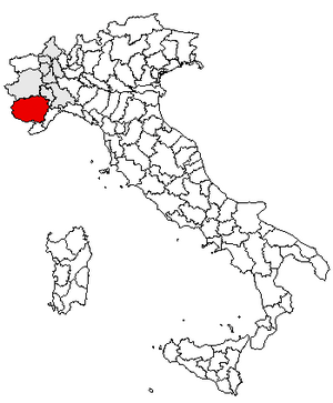 Location of Province of Cuneo