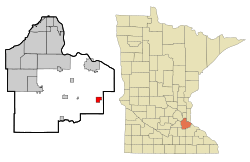Location of the city of Miesvillewithin Dakota County, Minnesota