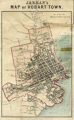 Jarman's Map of Hobart Town(1858)