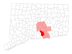 Map highlighting Killingworth's location within Middlesex County.
