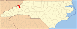 North Carolina Map Highlighting Mitchell County.PNG