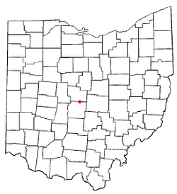 Location of Westerville in Ohio