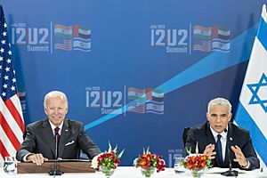 President Joe Biden meets with leaders of India, Israel, and the United Arab Emirates