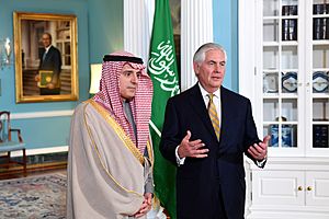 Secretary Tillerson and Saudi Foreign Minister Adel Al-Jubeir Address Reporters in Washington (33480721801)