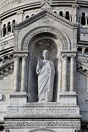 Statue Jésus Christ Basilique Sacré Cœur Montmartre Paris 7