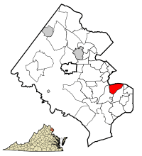 Location within Fairfax county