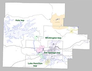 Garland County Arkansas 2010 Township Map large