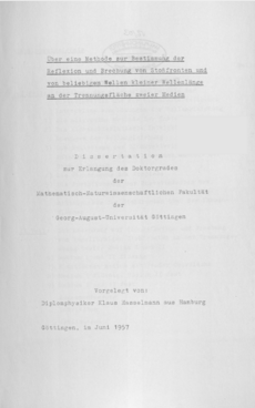 Hasselmann thesis