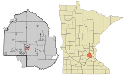 Location of Woodlandwithin Hennepin County, Minnesota